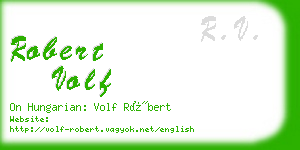 robert volf business card